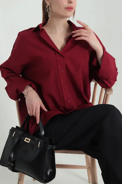 bordo-oversize-kadin-poplin-gomlek-362375