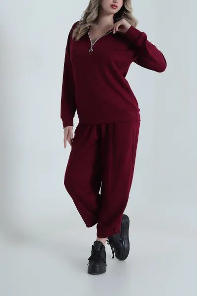 Bordo Oysho Kadın İkili Takım 491117