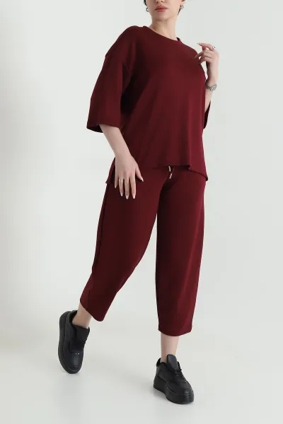 bordo-oysho-kumas-kadin-ikili-takim-451414