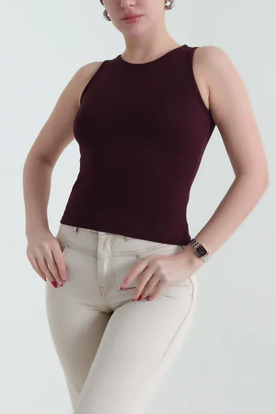 Bordo Oysho Likralı Kadın Atlet 432396