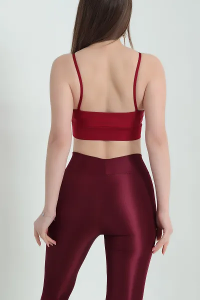 Bordo Pedli Likralı Büstiyer 337095