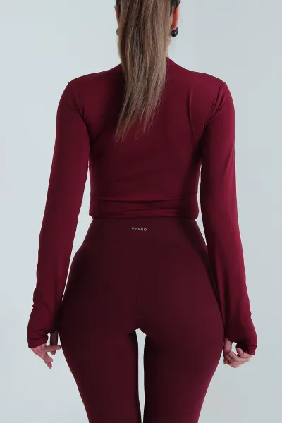 Bordo Pileli Sandy Kadın Bluz 496350