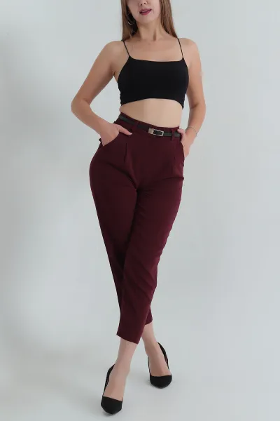 bordo-poliviskon-kemerli-pileli-kadin-pantolon-399331