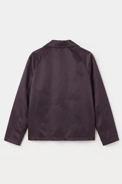 Bordo Reglan Kol Fermuarlı Erkek Ceket 491794