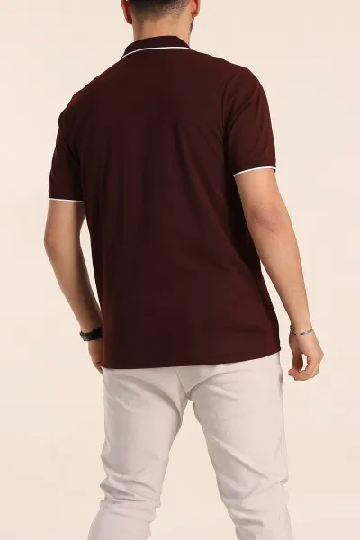 Bordo Regular Fit Polo Yaka Erkek Tişört 338470