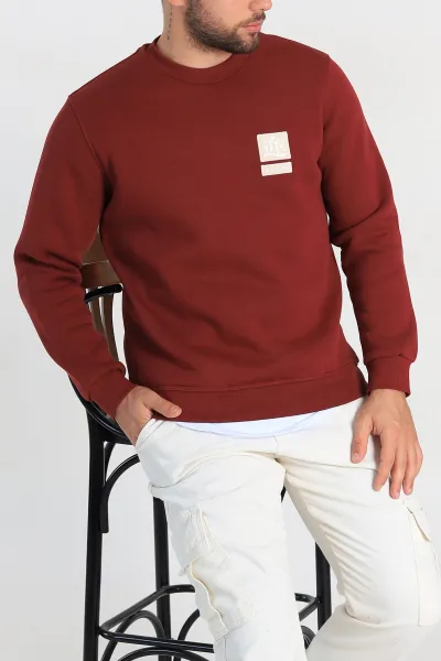 bordo-relaxed-fit-uc-ip-sardonlu-kabartma-detayli-erkek-sweatshirt-309877
