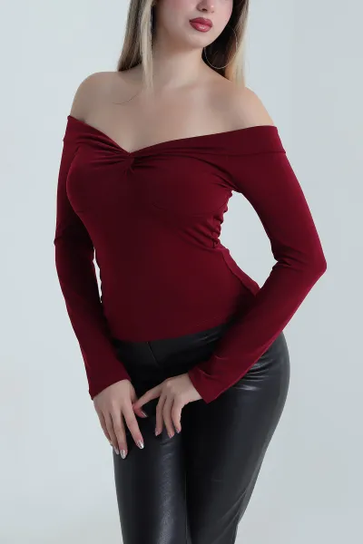 Bordo Sandy Kadın Bluz 489864
