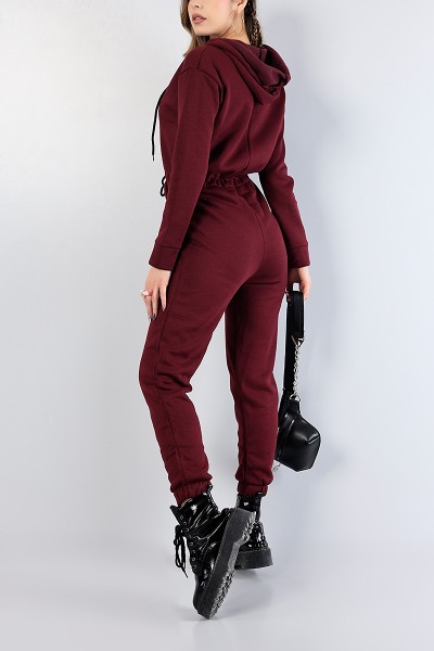 Bordo Şardonlu Bayan Tulum 80832
