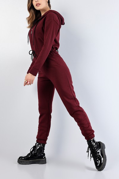 Bordo Şardonlu Bayan Tulum 80832