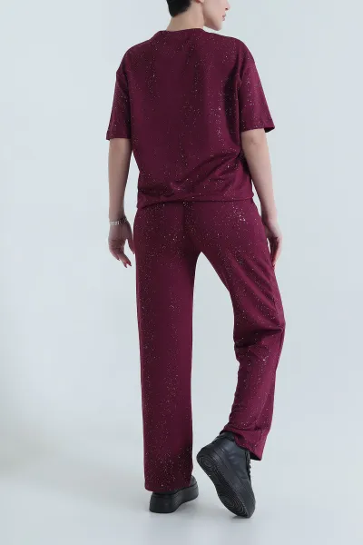 Bordo Simli Modal Kadın İkili Takım 439839