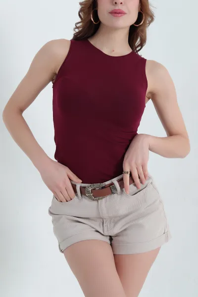 Bordo Süprem Kolsuz Atlet Bluz 337705