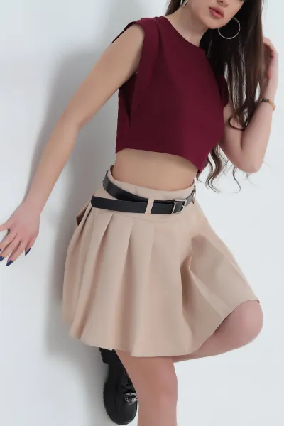 Bordo Süprem Sıfır Kol Tişört 338150