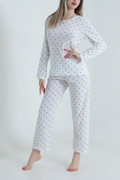 Bordo Süprem Uzun Kol Kadın Pijama Takımı 493627