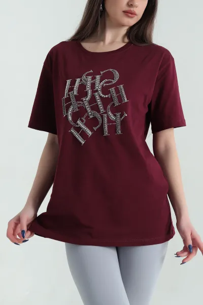 bordo-tas-islemeli-suprem-kadin-tisort-346654