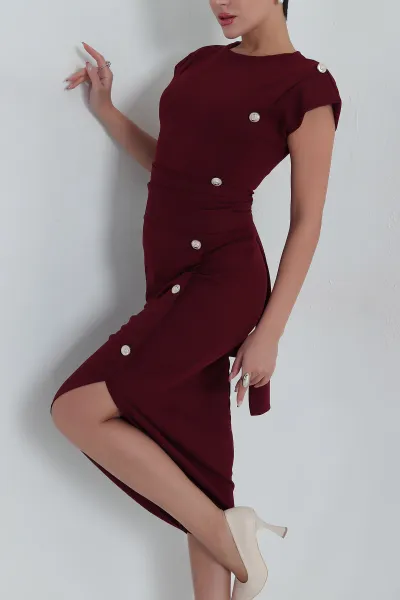 bordo-vatkali-yandan-dugme-tasarim-crep-kadin-elbise-393627