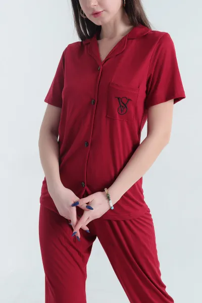 bordo-viskon-dugmeli-kadin-pijama-takimi-341724