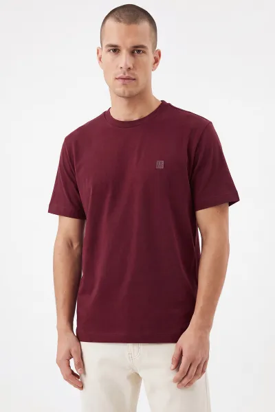 Bordo Yeni Sezon  Bisiklet  Yaka Erkek Tişört 471795