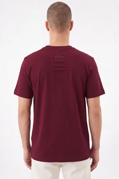Bordo Yeni Sezon  Bisiklet  Yaka Erkek Tişört 471795