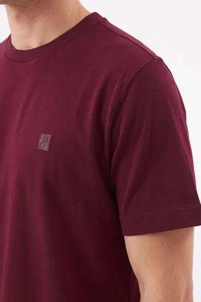 Bordo Yeni Sezon  Bisiklet  Yaka Erkek Tişört 471795