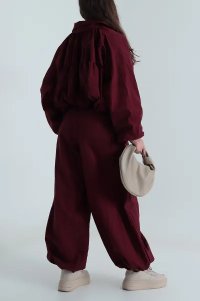 Bordo Yeni Sezon Linea Paraşüt Kadın İkili Takım 497805