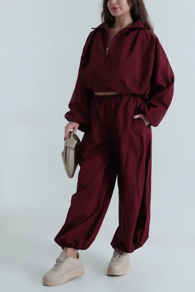Bordo Yeni Sezon Linea Paraşüt Kadın İkili Takım 497805