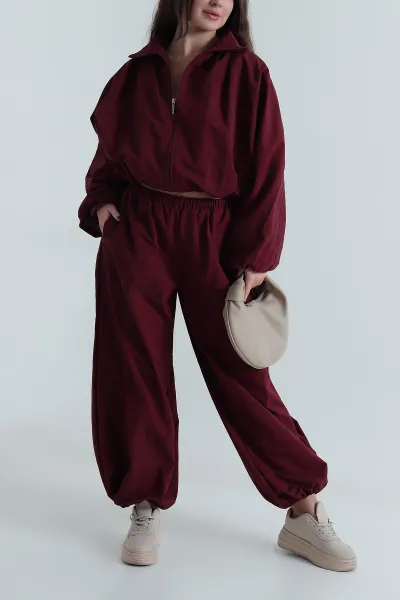 Bordo Yeni Sezon Linea Paraşüt Kadın İkili Takım 497805