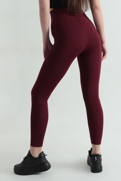 Bordo Yüksek Bel Modal Oysho Belize Tayt 360566