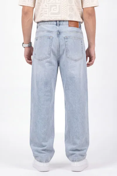Buz Mavisi Baggy Erkek Kot Pantolon 472170