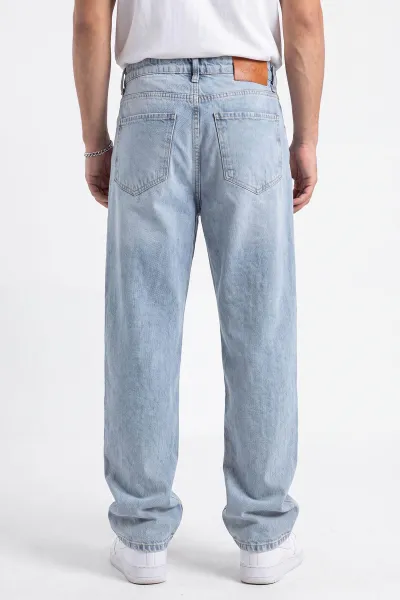 Buz Mavisi Baggy Erkek Kot Pantolon 472176