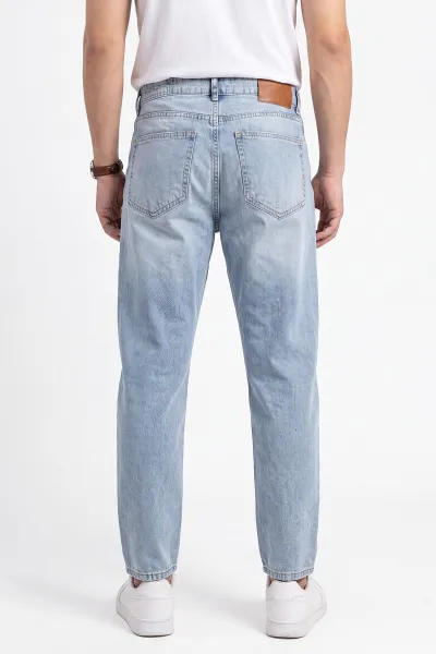 Buz Mavisi Boyfriend Erkek Kot Pantolon 472174