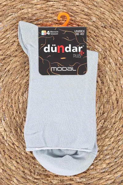 Buz Mavisi Dört Mevsim Kadın Modal Lastiksiz Çorap (36-40) 477014