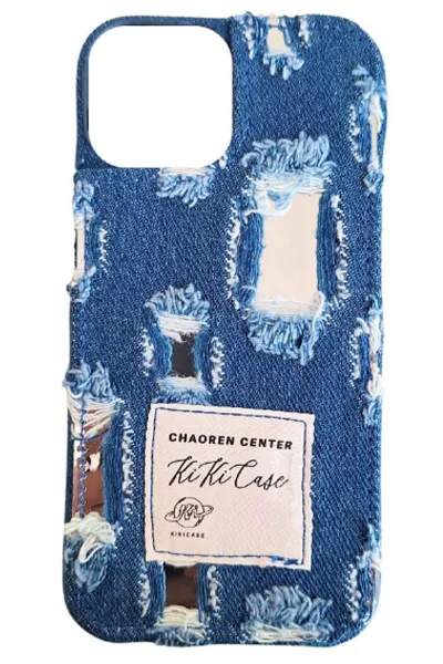 Buz Mavisi iPhone 13 Pro Uyumlu Jeans Serisi Denim Kot Desenli Premium Telefon Kılıfı 404074