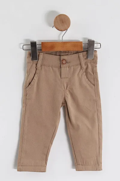 Camel (6-24 Ay)Gömlek Tişört Gabardin Pantolonlu Erkek Bebek 3'lü Takım 444327
