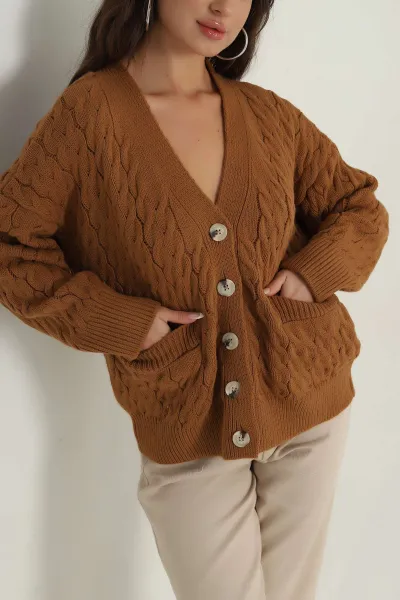 camel-cift-cep-dugmeli-kadin-triko-hirka-398061