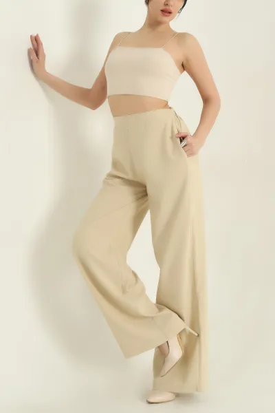 Camel Palazzo  Poliviskon Kadın Pantolon 355235
