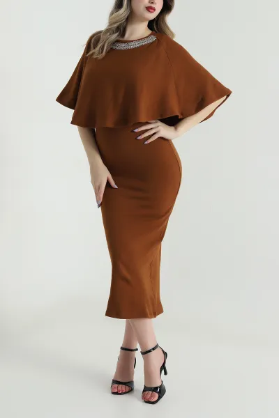 Camel Taşlı Likralı Akrilik Kadın İkili Takım 496263