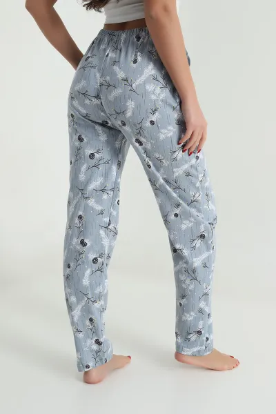 Penye Cepli Kadın Pijama Altı 494687