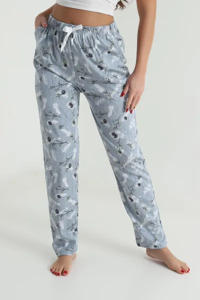 Penye Cepli Kadın Pijama Altı 494687