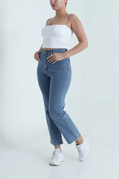 Cepli Likralı Boyfit Kadın Kot Pantolon 482573