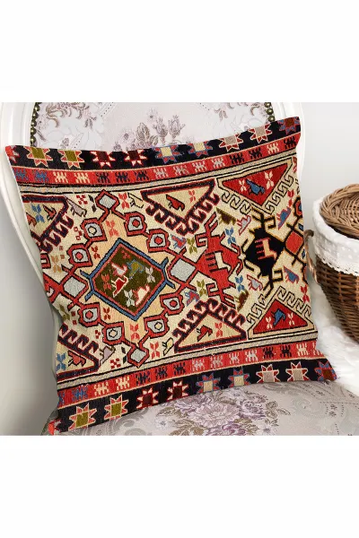 43x43 Dijital Baskılı Fermuarlı Modern Kırlent Kılıfı 308760
