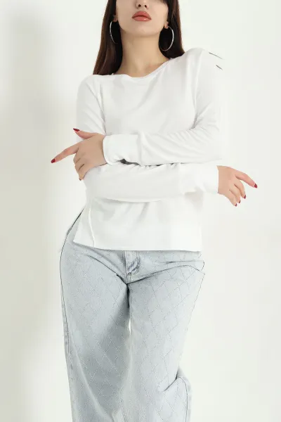 Çilek Kumaş Likralı Bluz 339267
