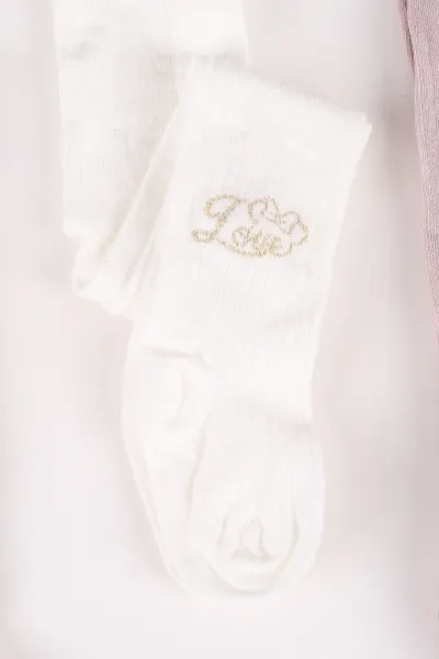 Çoklu Renk (1-10 Yaş) Love Baskılı 3'lü Kız Çocuk Külotlu Çorap 471828