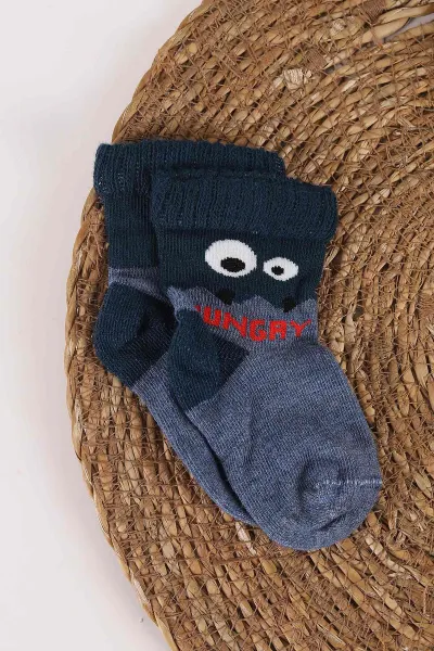 Çoklu Renk (1-4 Yaş)  Hungay Desenli 4'^ü Erkek Çocuk&Bebek Soket Çorap 455961