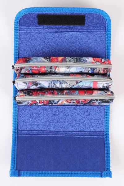 Çoklu Renk 10X20 Cm Karakterli 3 Gözlü Çantalı Kalem Kutu 489430