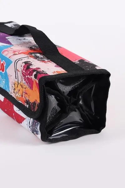 Çoklu Renk 10x25 Cm Stilo Kumaş Desenli 4 Gözlü Çantalı Kalem Kutu 441701