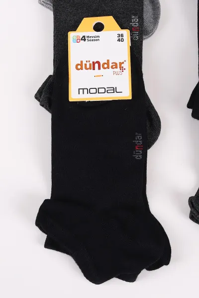 Çoklu Renk 12'li Dört Mevsim Kadın Modal Soket Patik Çorap (36-40) 465560