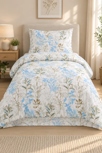Çoklu Renk 160x220 Cm Bella Home Tek Kişilik Lastikli Çarşaf Nevresim Takımı 491121