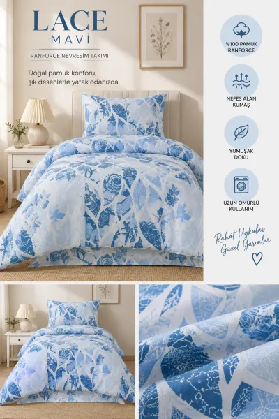Çoklu Renk 160x220 Cm Bella Home Tek Kişilik New Box Nevresim Takımı 491417