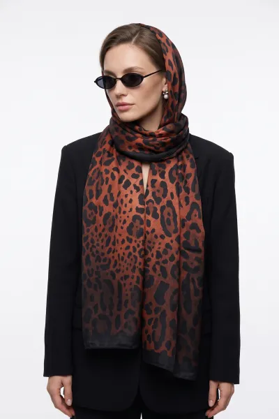 Bordo 180x70 Cm Our Fashion Dijital Baskılı Desenli Soft Şal 488573