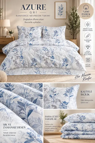 Çoklu Renk 200x220 Cm Bella Home Lastiksiz Battal Boy New Box Nevresim Takımı 492011